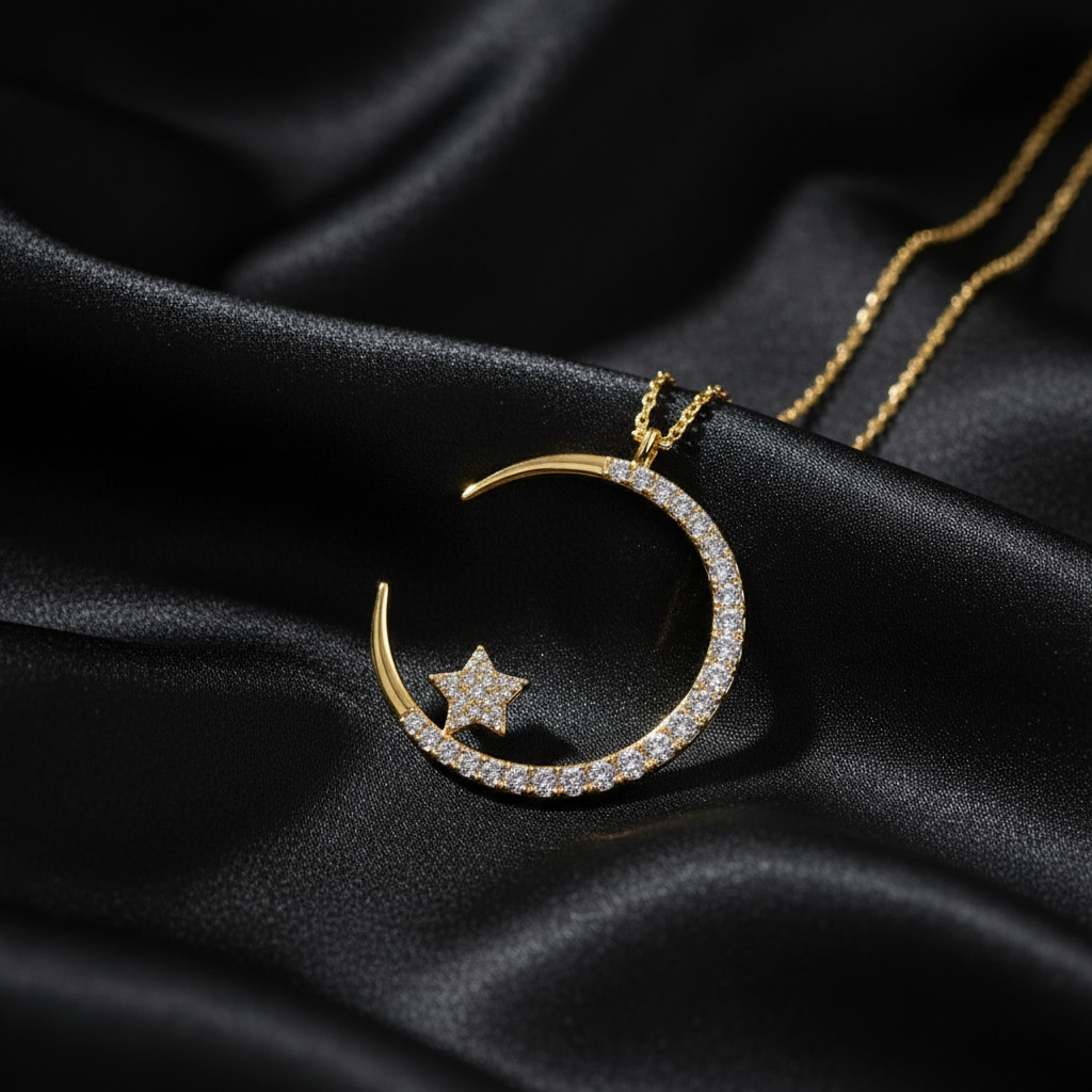 🌙 قلادة القمر والنجمة