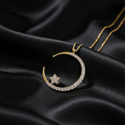 🌙 قلادة القمر والنجمة