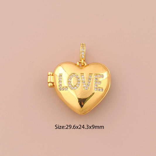 💛 الفاخرة LOVE قلادة قلب